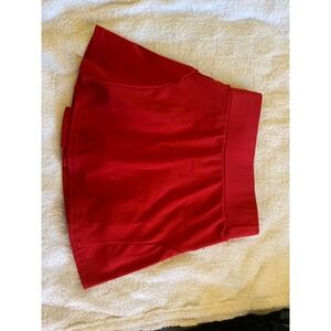 Werena Red Pleated Athletic Skort XS Tennis Golf Running Skirt Zipper Pocket
